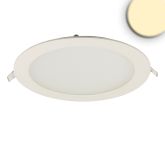 Downlight LED, 18W, rotondo, ultrapiatto, abbagliamento ridotto, bianco, bianco caldo, dimm. CRI90
