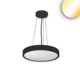 Lampada a sospensione LED UGR<19 2H, nera, 20W|30W, IP42, DN400, ColorSwitch 2700|3000|4000K, dim