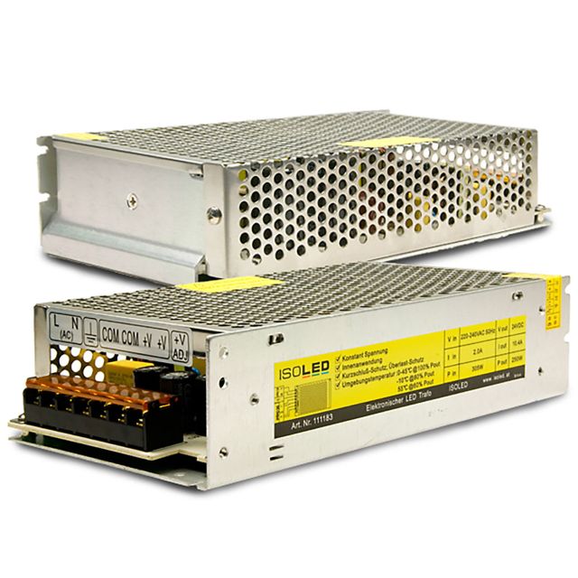 Trasformatore LED 24V/DC, 0-250W, griglia