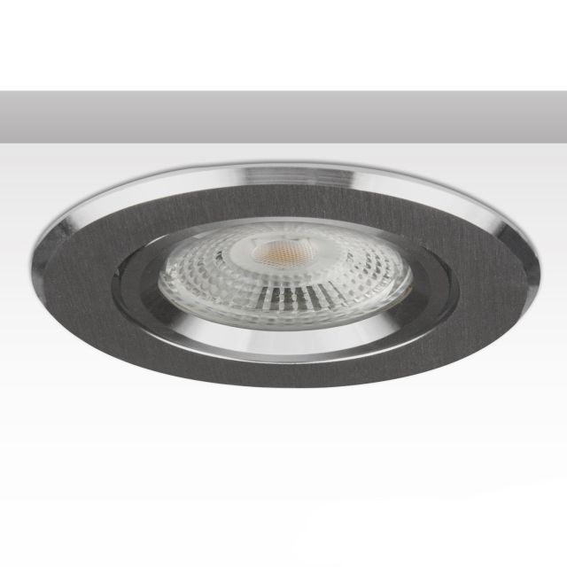Cornice da incasso BRUSH TWO, rotondo, foro di 68 mm, alluminio, orientabile, per spot GU10/MR16