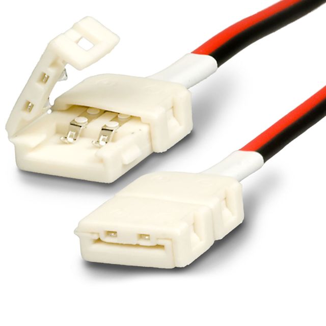 Connecteur à clip avec câble (max. 5A) C1-28 pour ruban LED IP20 à 2 pôles, largeur 8mm, pitch >12mm