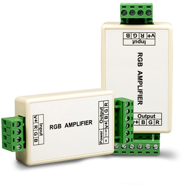 Mini amplificateur RVB (PWM), 3 voies, 12-24 V DC, 3x4 A