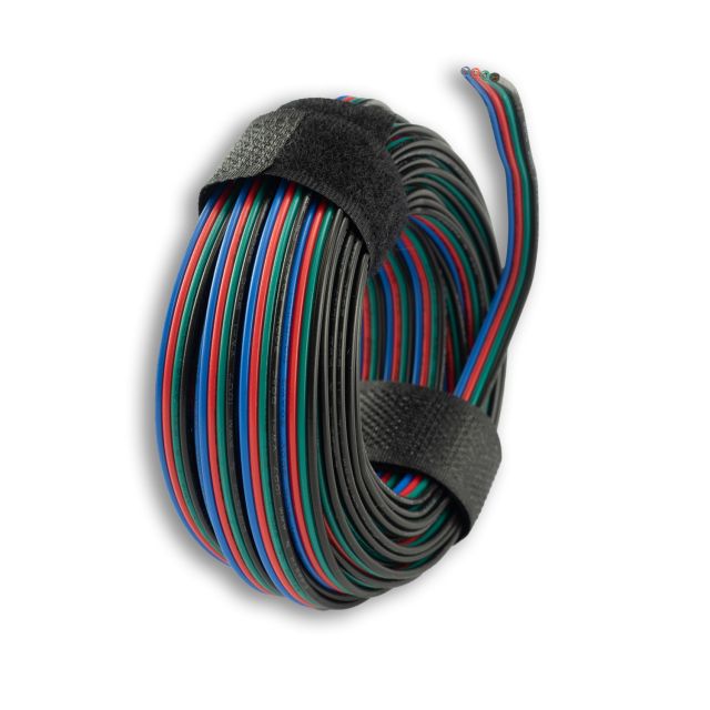 Kabel RGB 10m Rolle 4-polig 0,50mm² H03VH-H AWG20