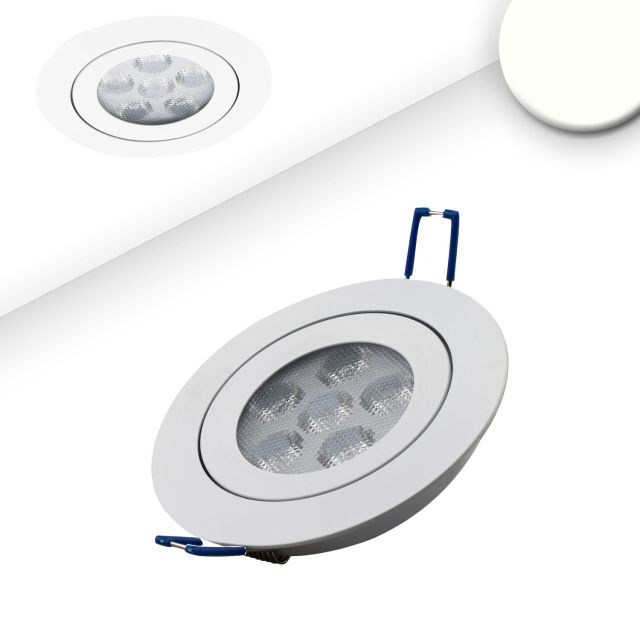 LED Einbaustrahler, weiß, 15W, 72°, rund, neutralweiß, dimmbar