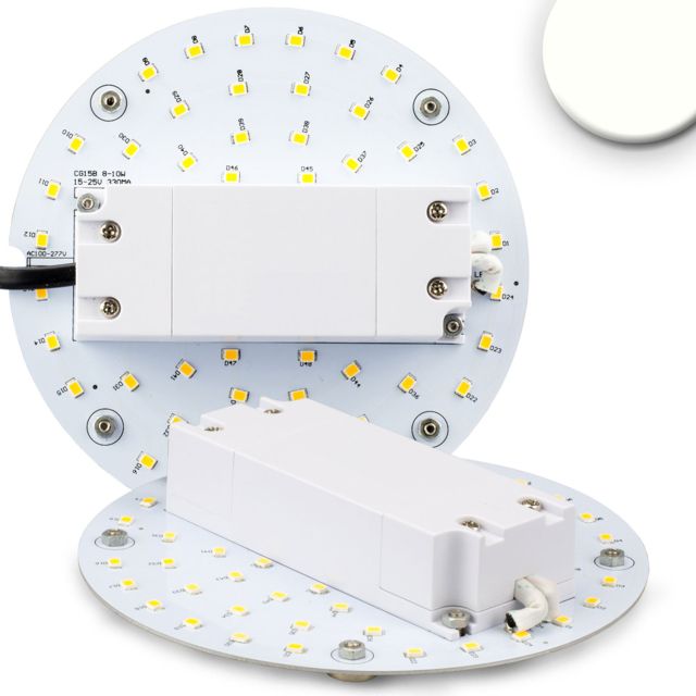 LED retrofit circuit board 130mm, 9W, with magnet, neutral white