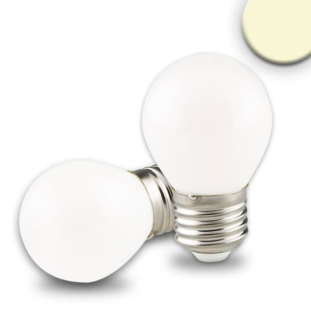 Illu LED E27, 4W, opaque, blanc chaud, dimmable