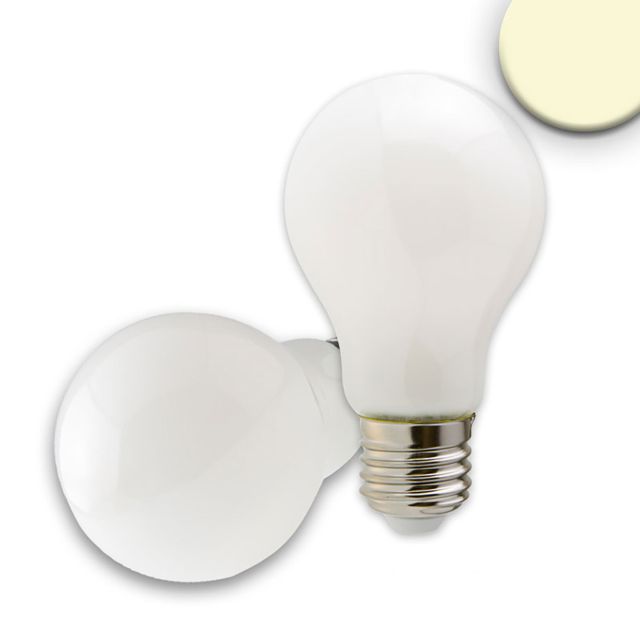 Ampoule LED E27, 8W, opaque, blanc chaud, dimmable
