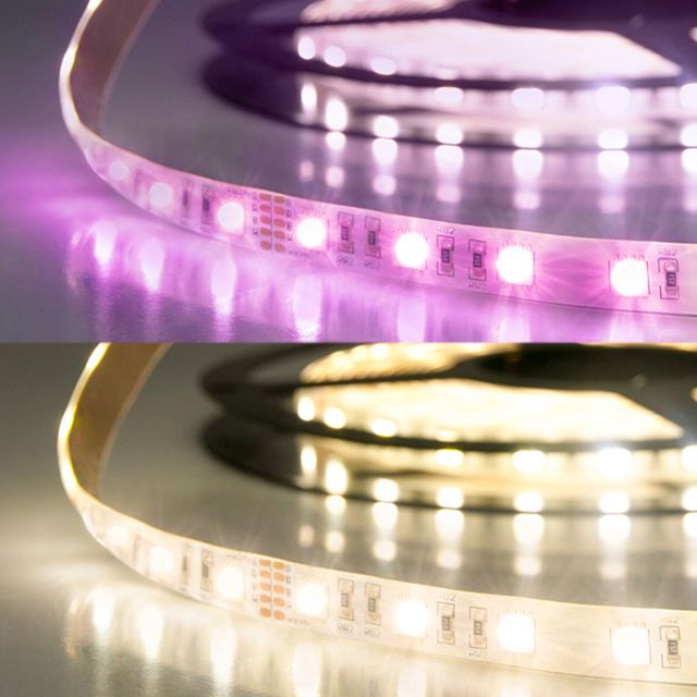 LED SIL RGB+WW flex stripe, 24V DC, 19W, IP20, 4in1 Chip, 5m roll, 60 LED/m