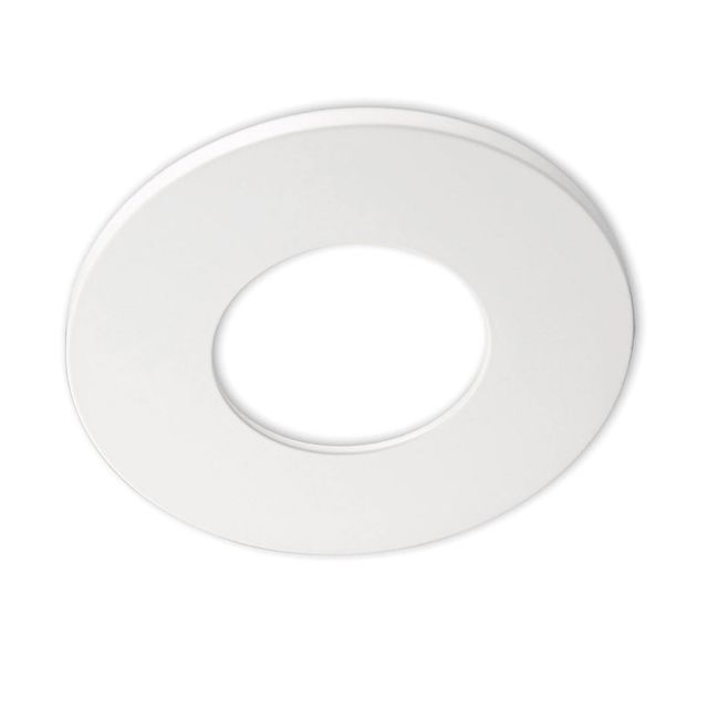 Collerette aluminium rond blanc mat pour Sys-68