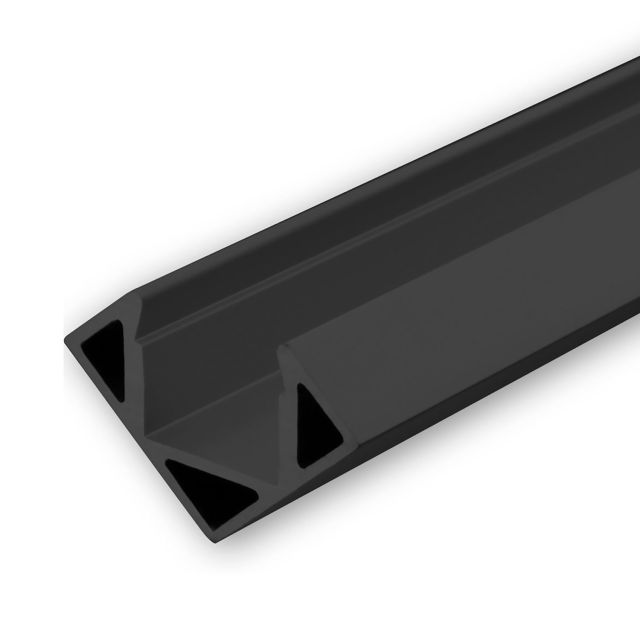 LED Eckprofil CORNER11 Aluminium schwarz RAL 9005, 200cm