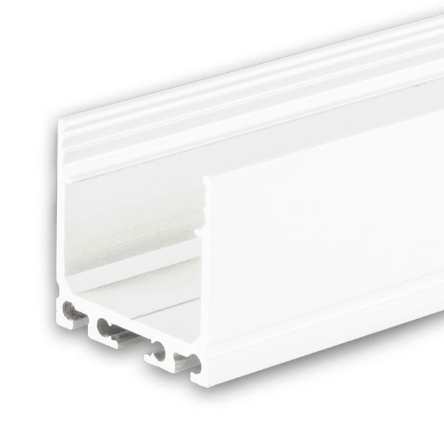 LED Aufbauprofil SURF24 Aluminium pulverbeschichtet weiß RAL 9010, 200cm