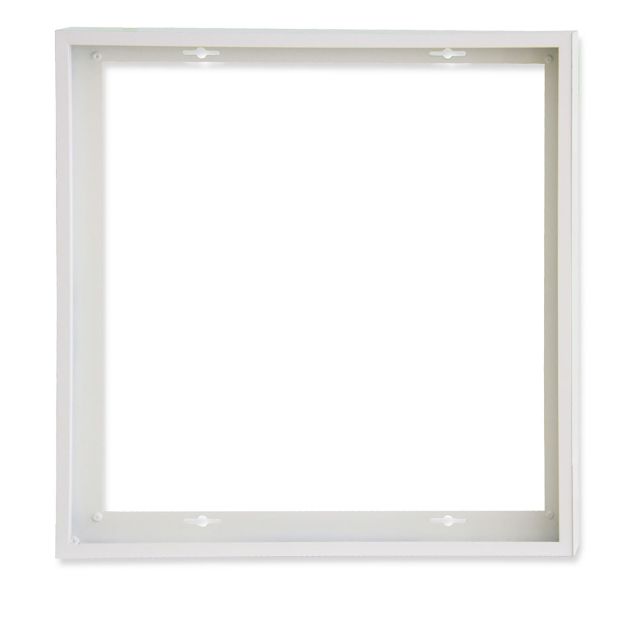 Surface mounting frame white RAL 9016, ht 5cm, for LED panels 625x625,pre-assemb. for quick mounting