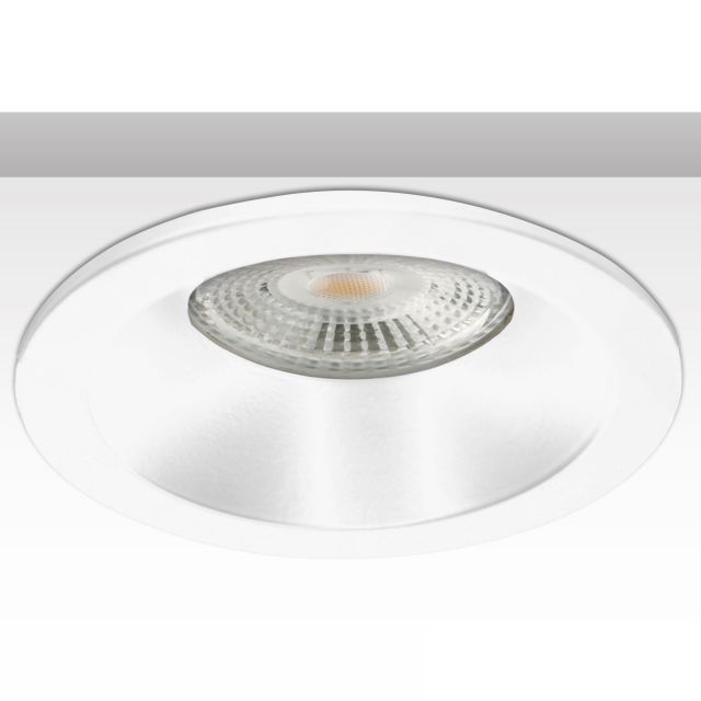Cornice da incasso rotondo con lente in vetro, foro di 72 mm, bianco, per spot GU10/MR16