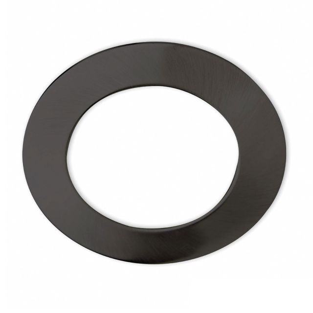 Collerette ronde en aluminium pour gamme Sys-90, noir