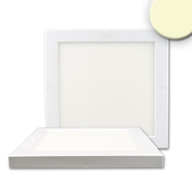Ceiling light Slim angular, 220x220mm, white, 18W, transformer integrated, warm white