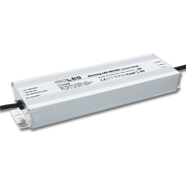 Transformateur LED PWM 12V/DC, 0-200W, IP67, dimmable, SELV