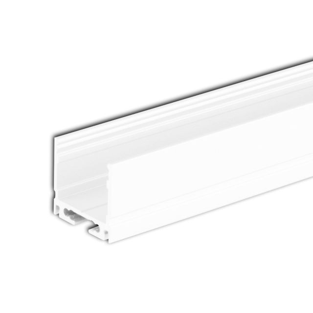 Profilé en applique LED SURF16 aluminium blanc revêtu par poudre, RAL 9010, 200 cm