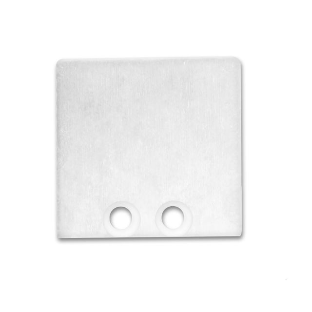 Tappo terminale EC 58W, bianco RAL 9010 per profilo SURF16, 2 pezzi, viti di montaggio incluse