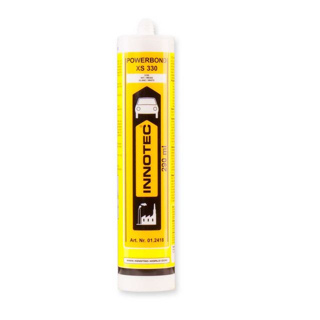 Powerbond mounting adhesive with high initial adhesion, black, 290 ml cartridge