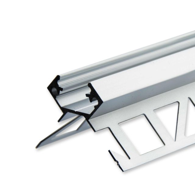 Profilo LED angolare esterno per piastrelle, 250cm