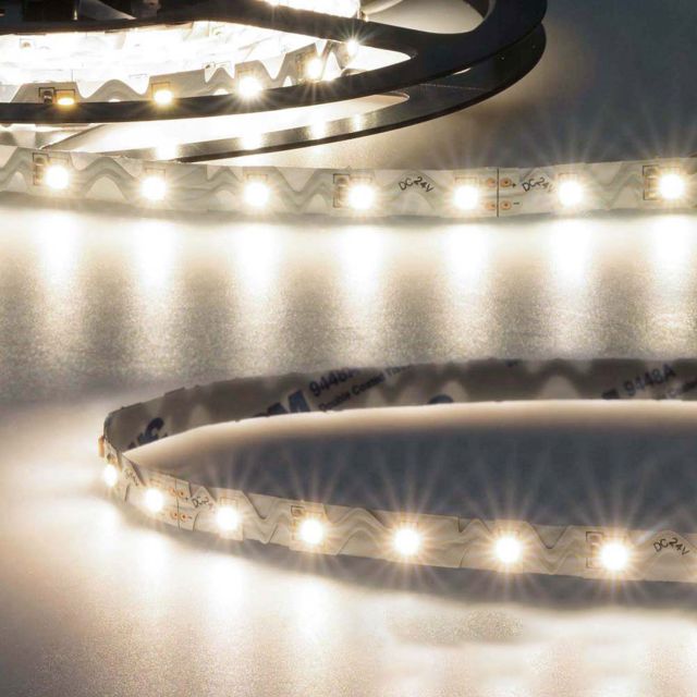 LED CRI940 Ruban Curve, 24V 12W, IP20 4000K, pour angles et coins, rouleau de 5m, 60 LED/m