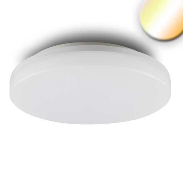 Lampada da soffitto/parete LED 24W, bianca, rotonda, DN327, IP54, ColorSwitch 3000|4000K
