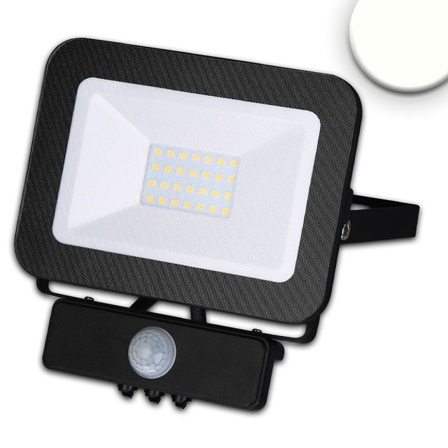 LED Projecteur avec détecteur de mouvement PIR 30W, blanc neutre, noir, IP65