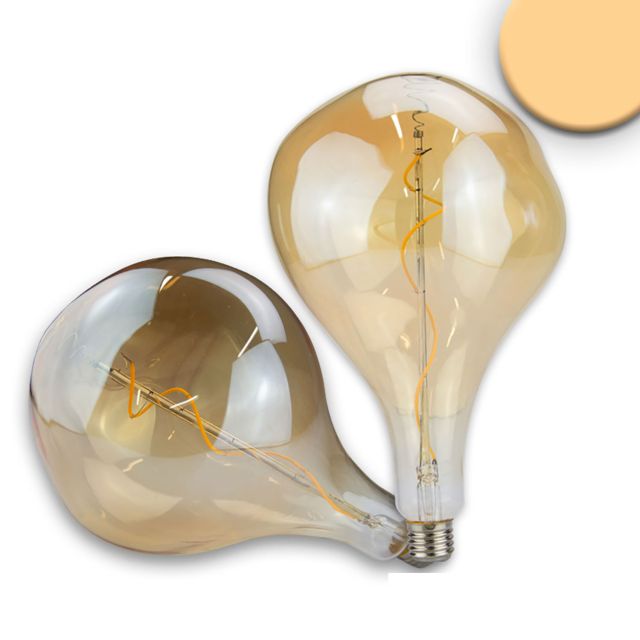Lampadina LED E27 Vintage Line 165, 4W bianco ultracaldo, vetro ambra, dimmerabile