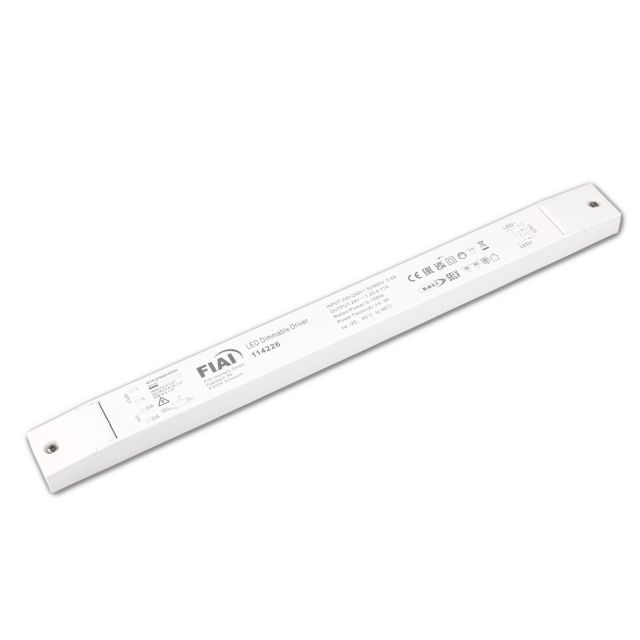 Trasformatore PWM LED 24V/DC, 0-100W, Push/DALI dimmerabile, piatto, stretto