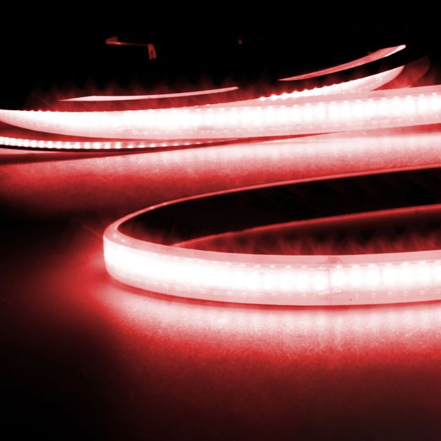 LED AQUA CRI9R Linear 48V Flexband, 8W, IP68, rot, 5m Rolle, 240 LED/m