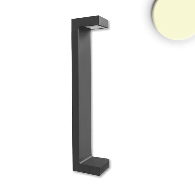Éclairage d'allée LED borne 1, 60cm, 7W, noir sable, blanc chaud