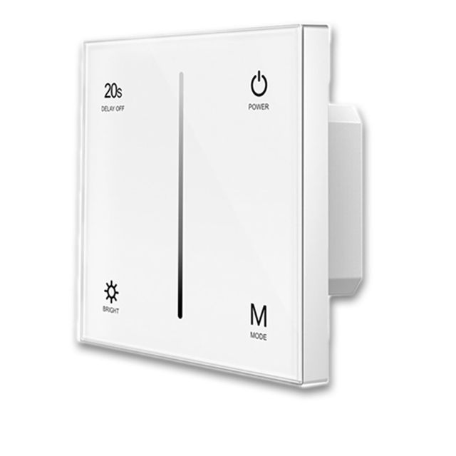 Sys-Pro 1 Zone touch/radio dimmer 230V white, 360VA, leading/trailing edge phase selectable