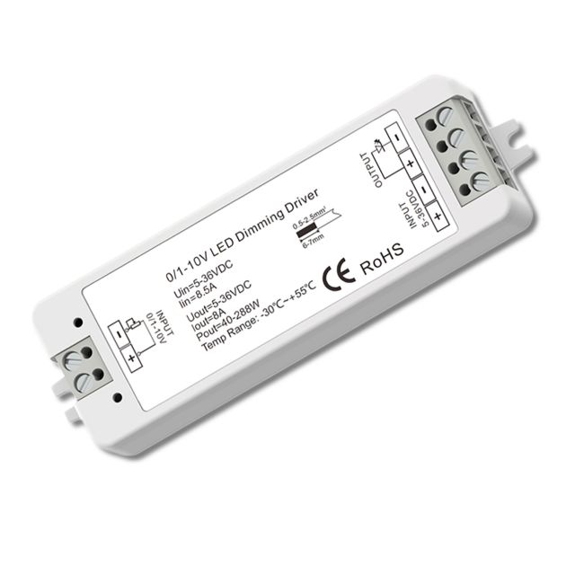 0/1-10V Input, PWM controller, 1 channel, 5-36V DC 8A, 48V DC 4A