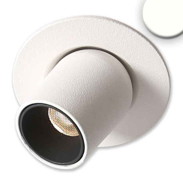 Luminaire LED encastré Pipe MiniAMP blanc, 3W, 24V DC, blanc neutre, dimmable