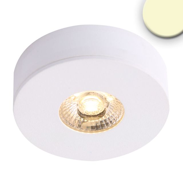 Spot LED encastrées et sous meubles MiniAMP blanc, 3W, 24V DC, blanc chaud, dimmable