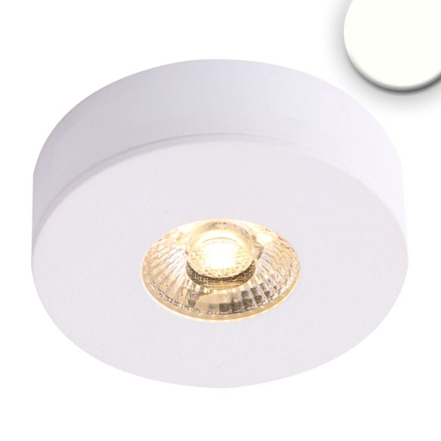 Spot LED encastrées et sous meubles MiniAMP blanc, 3W, 24V DC, blanc neutre, dimmable