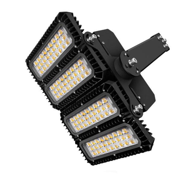 LED Flutlicht 450W, 130x40° asymmetrisch, variabel, DALI dimmbar, warmweiß, IP66
