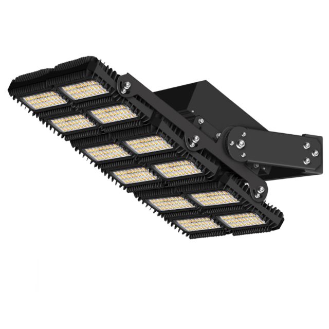 Projecteurs led terrains de sport 1350W, 130x40°, 12 modules (points lumineux), dim 1-10V, 4000K
