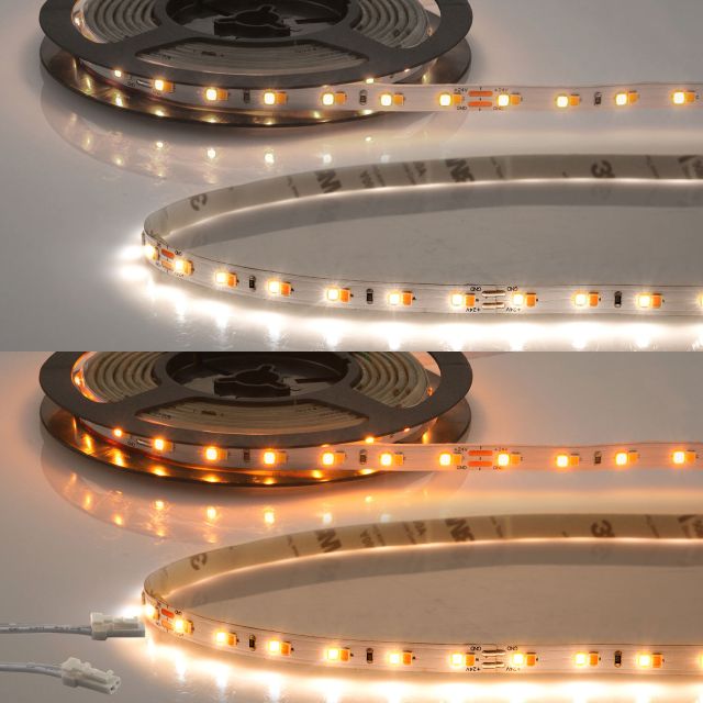 LED IRC919/940 MiniAMP CCT ruban, 24V DC, 10W, IP20, 500cm, 2 pôles, câble avec fiche, 126 LED/m