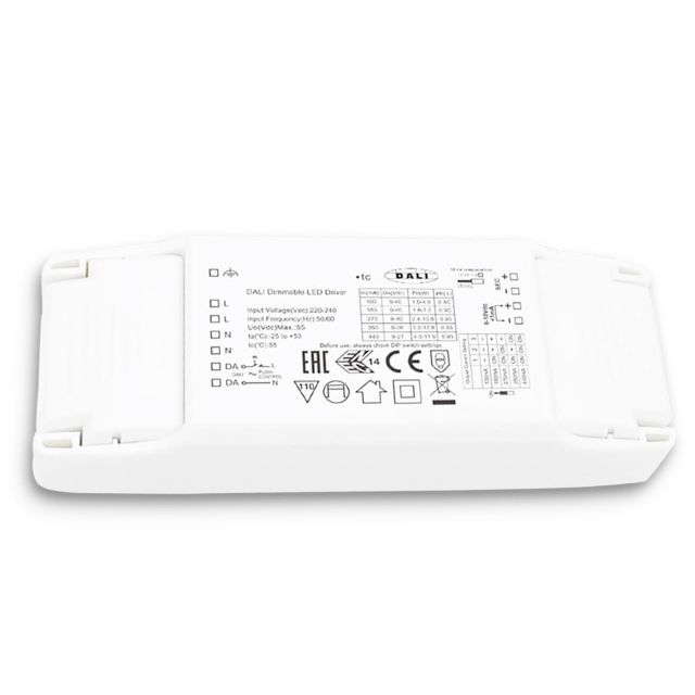 LED constant current transformer 100/180/270/350/440mA, 10W, Push/1-10V/DALI dimmable