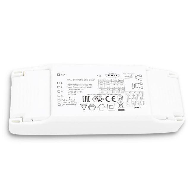 LED Konstantstrom Trafo 100/180/270/350/440mA, 10W, Push/1-10V/DALI dimmbar