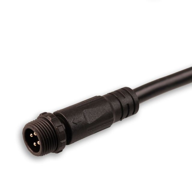 Connection cable 30cm with male plug IP67, 4-pole 0,5mm² V2.0