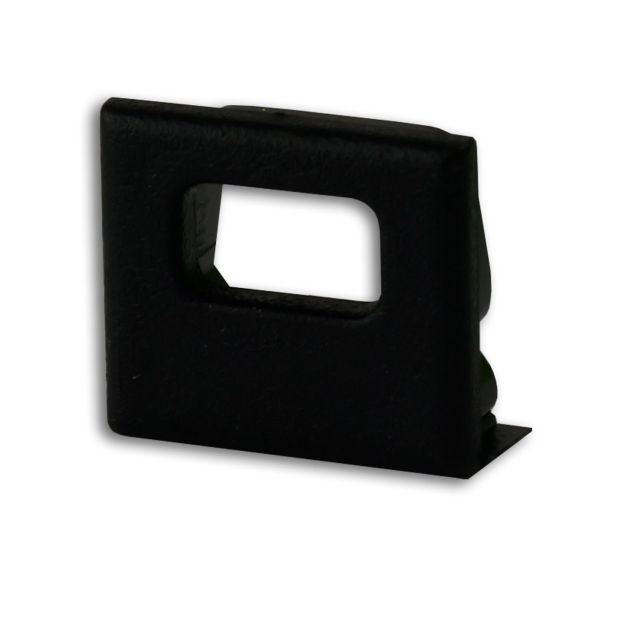 Embout de finition EC82B noir pour profilé SURF10 avec presse-étoupe, 1 pièce