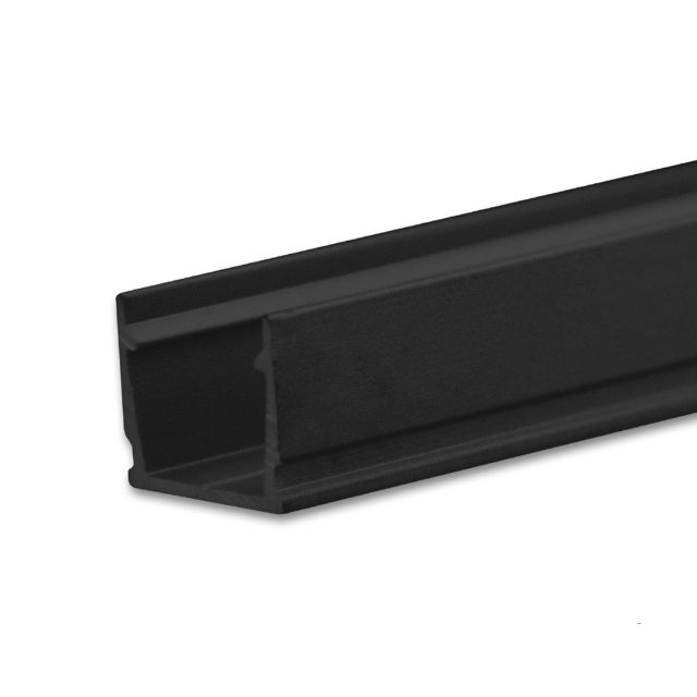 Profilé en applique LED SURF10 aluminium noir RAL 9005, 300cm