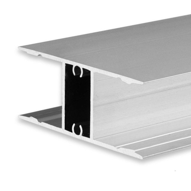Profilo LED di lampada a plafone HIDE DOUBLE alluminio anodizzato, 200cm