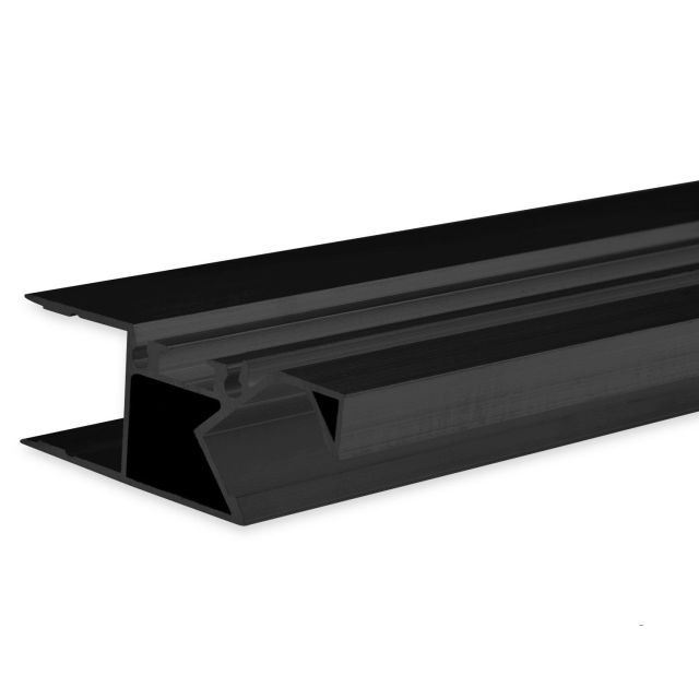 Profilo LED di lampada a plafone HIDE ASYNC alluminio nero RAL 9005, 200cm