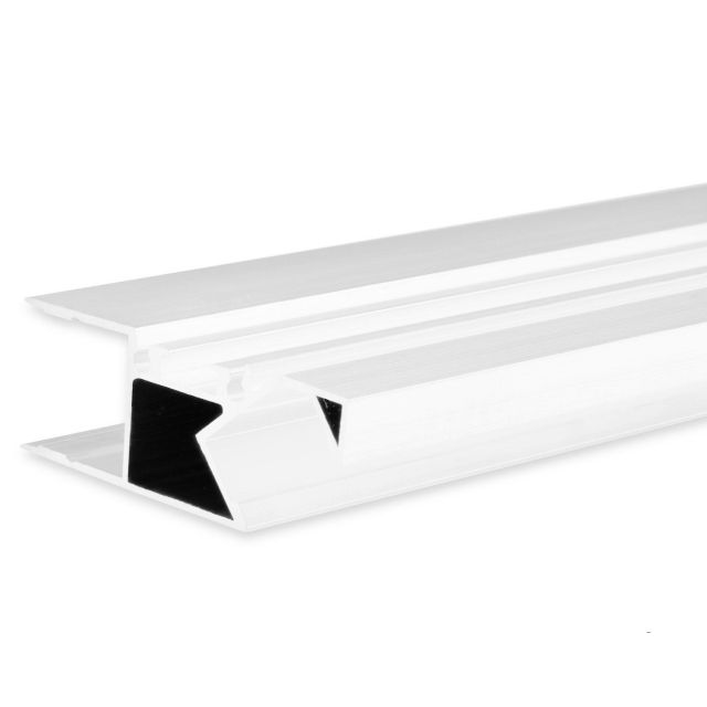 LED surface mounted luminaire profile HIDE ASYNC aluminum white RAL 9003, 200cm