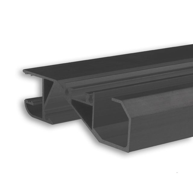 Profilo battiscopa a LED HIDE BOTTOM nero RAL 9005