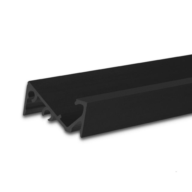 LED Aufbauprofil FURNIT6 S Aluminium schwarz RAL 9005, 200cm