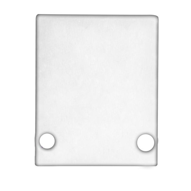 Tappo terminale EC89W alluminio bianco RAL 9003 per profilo HIDE SINGLE incl. viti